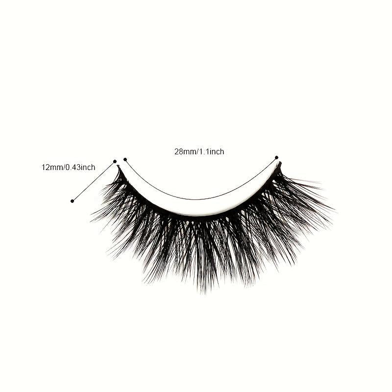 3 Pairs Natural False Eyelashes Voluminous Eye Lashes Thick Cross Lashes