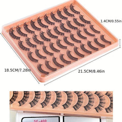 20 Pairs Fox Eye False Eyelashes Natural Wispy Fluffy Curly Mink Lashes