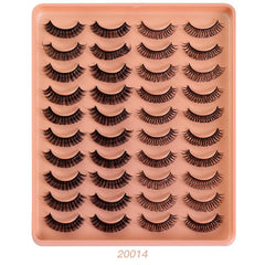 20 Pairs Fox Eye False Eyelashes Natural Wispy Fluffy Curly Mink Lashes