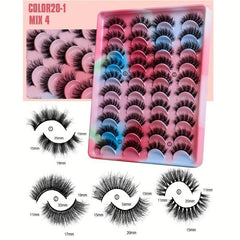 20 Pairs 3D Layer Fluffy False Eyelashes Natural Volume Thick Lashes Extension