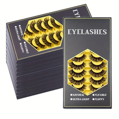 10 Pairs 18mm Fluffy Wispy False Eyelashes D Curl Faux Mink Lashes