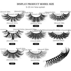 6 Pairs Fluffy Faux Mink Lashes for Natural Volume Makeup