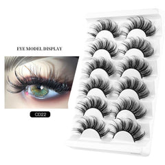 6 Pairs Fluffy Faux Mink Lashes for Natural Volume Makeup