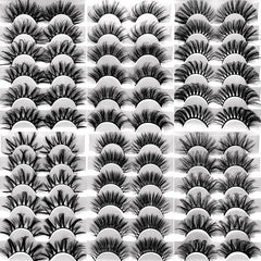 6 Pairs Fluffy Faux Mink Lashes for Natural Volume Makeup