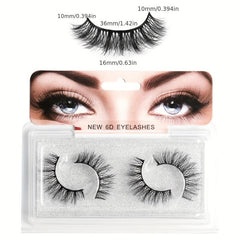 2 Pairs 5D Layer False Eyelashes Thick Eye Lashes