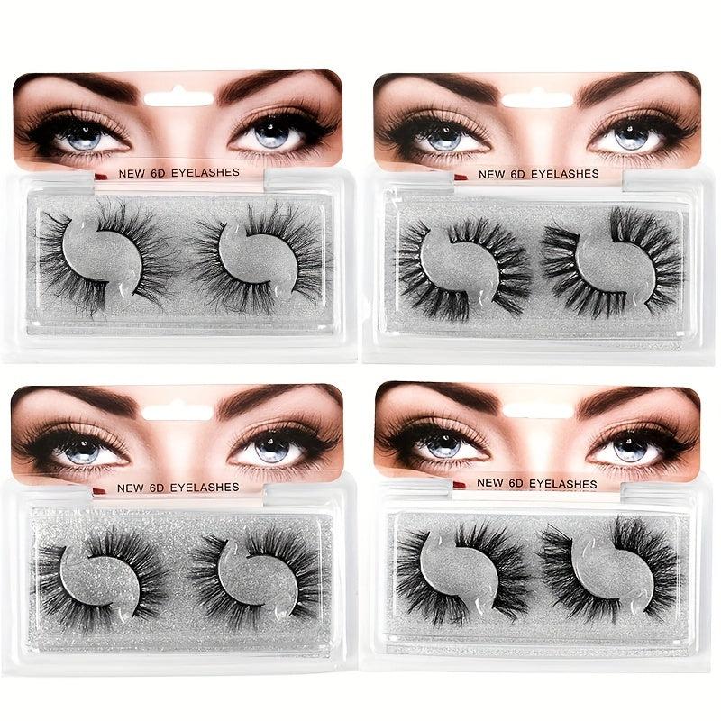 2 Pairs 5D Layer False Eyelashes Thick Eye Lashes