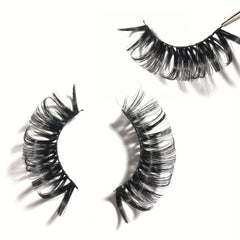10 Pairs 3D Faux Mink Natural Look False Eyelashes 16 20mm Fluffy Curl Long Thic