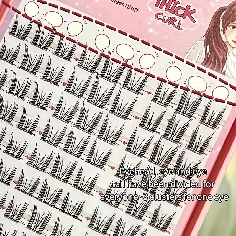 Cat Eye Elf Eyelashes Individual Cluster False Eyelashes Natural Makeup