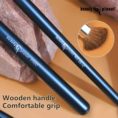 10pcs Natural Horse Hair Eyeshadow Brush Precision Makeup Brushes
