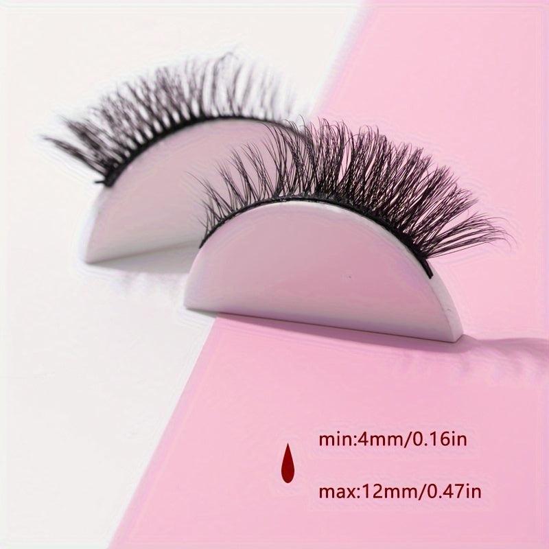 7 Pairs 5D Curly Fluffy Cross False Eyelashes 12mm