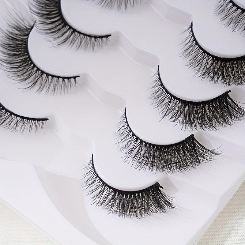 7 Pairs 5D Curly Fluffy Cross False Eyelashes 12mm