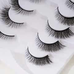 7 Pairs 5D Curly Fluffy Cross False Eyelashes 12mm