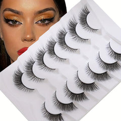 7 Pairs 5D Curly Fluffy Cross False Eyelashes 12mm