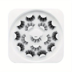 Chemical Fiber Long Eyelashes 8 Pairs False Eyelashes 6D Natural Thick Curling