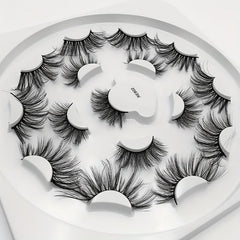 Chemical Fiber Long Eyelashes 8 Pairs False Eyelashes 6D Natural Thick Curling