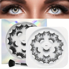 Chemical Fiber Long Eyelashes 8 Pairs False Eyelashes 6D Natural Thick Curling