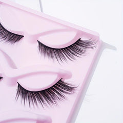 5 Pairs Cat Eye Lashes Eyelashes Winged End Eye Long Natural Full Strip Lashes
