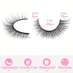 5 Pairs Fluffy Wispy 3D Eyelashes Extension Natural Volume Lashes for Makeup Use