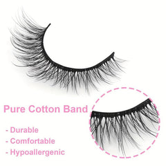 5 Pairs Fluffy Wispy 3D Eyelashes Extension Natural Volume Lashes for Makeup Use