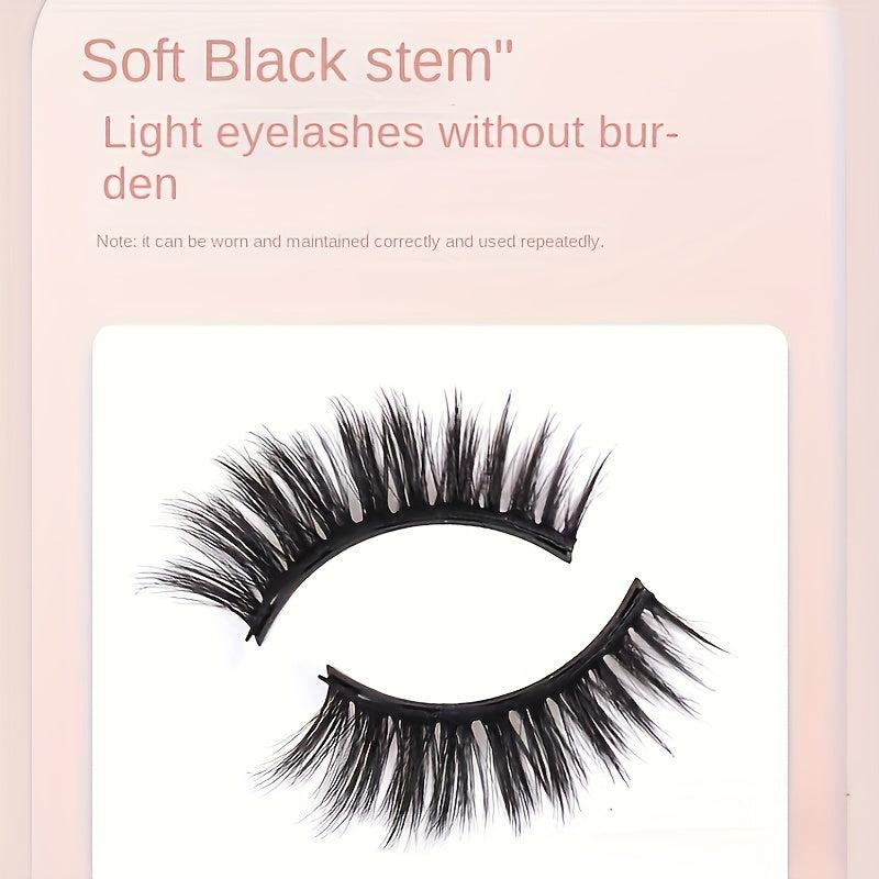 6 Pairs 3D Fluffy False Eyelashes Faux Mink Curled Dense Synthetic Fiber