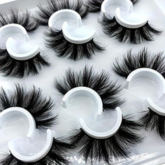 6 Pairs 3D Fluffy False Eyelashes Faux Mink Curled Dense Synthetic Fiber