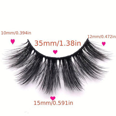 6 Pairs 3D Fluffy False Eyelashes Faux Mink Curled Dense Synthetic Fiber