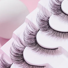 7 Pairs 5D Curly Cat Eye False Eyelashes 15mm