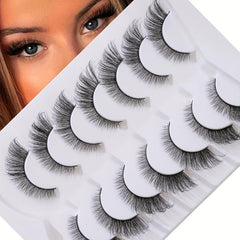 7 Pairs 5D Curly Cat Eye False Eyelashes 15mm