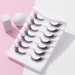 7 Pairs 5D Curly Cat Eye False Eyelashes 15mm