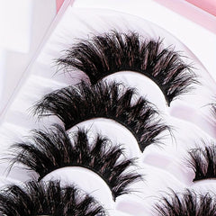 Thick Long 6D Volume Eyelashes 7 Pairs 20mm Fluffy False Eyelashes