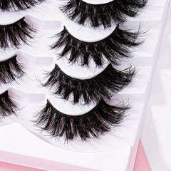 Thick Long 6D Volume Eyelashes 7 Pairs 20mm Fluffy False Eyelashes