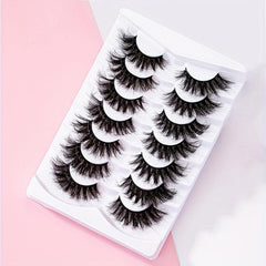 Thick Long 6D Volume Eyelashes 7 Pairs 20mm Fluffy False Eyelashes