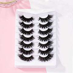 Thick Long 6D Volume Eyelashes 7 Pairs 20mm Fluffy False Eyelashes