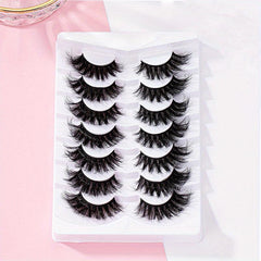 Thick Long 6D Volume Eyelashes 7 Pairs 20mm Fluffy False Eyelashes