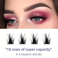10 Rows Manga Lashes False Eyelashes Individual Cluster Extension