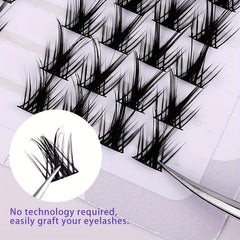 10 Rows Manga Lashes False Eyelashes Individual Cluster Extension