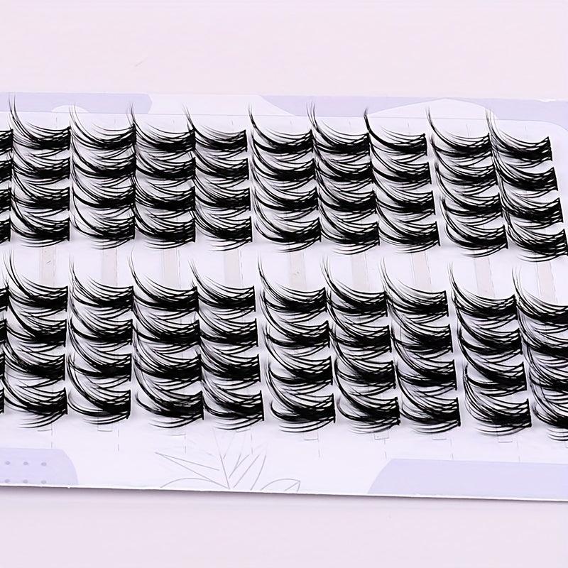 10 Rows Manga Lashes False Eyelashes Individual Cluster Extension