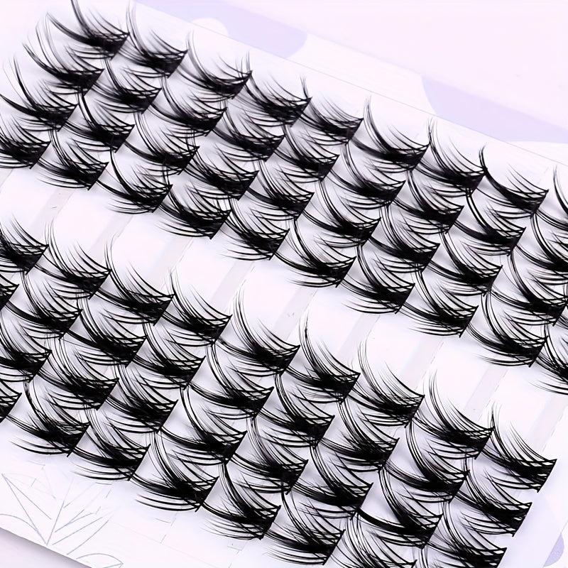 10 Rows Manga Lashes False Eyelashes Individual Cluster Extension