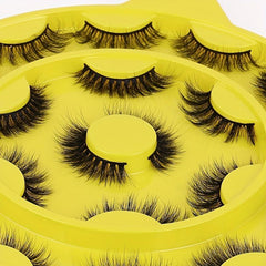 10 Pairs C Curl False Eyelash Mixed Style Reusable Fluffy Wispy Lashes