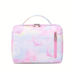 Waterproof Travel Makeup Bag Dividers Handle Large Capacity Cosmetic Bag