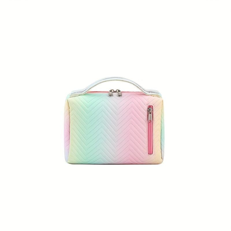 Waterproof Travel Makeup Bag Dividers Handle Large Capacity Cosmetic Bag