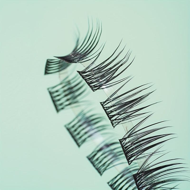 120pcs Fishtail False Eyelashes 10-14mm Mix Natural & Wispy for Photograph