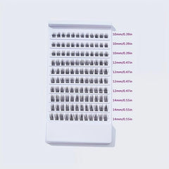 120pcs Fishtail False Eyelashes 10-14mm Mix Natural & Wispy for Photograph