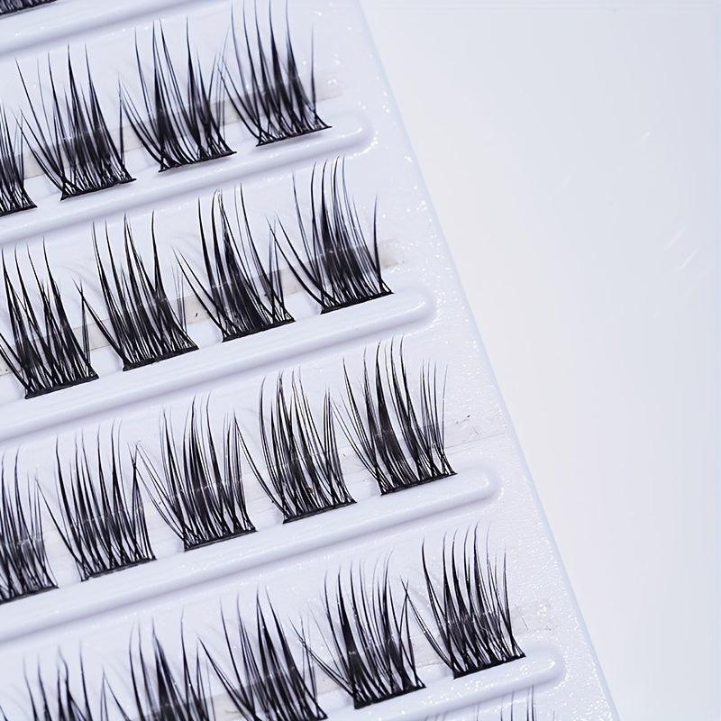 120pcs Fishtail False Eyelashes 10-14mm Mix Natural & Wispy for Photograph