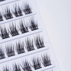 120pcs Fishtail False Eyelashes 10-14mm Mix Natural & Wispy for Photograph