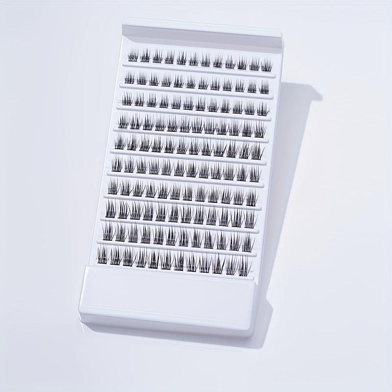 120pcs Fishtail False Eyelashes 10-14mm Mix Natural & Wispy for Photograph