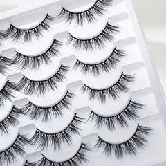 14 Pairs Natural Fluffy Wispy False Eyelashes 15mm