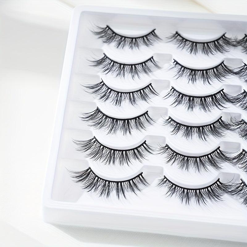 14 Pairs Natural Fluffy Wispy False Eyelashes 15mm
