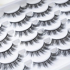 14 Pairs Natural Fluffy Wispy False Eyelashes 15mm