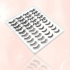 20 Pairs 3D Mink Lashes Curly Crisscross Layer False Eyelashes Natural Look